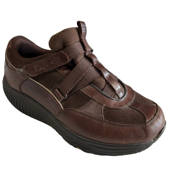 Skechers Shape Up Womens Brown Hydro Leather  Z Strap Toning Sneaker 6.5 - Picture 1 of 12